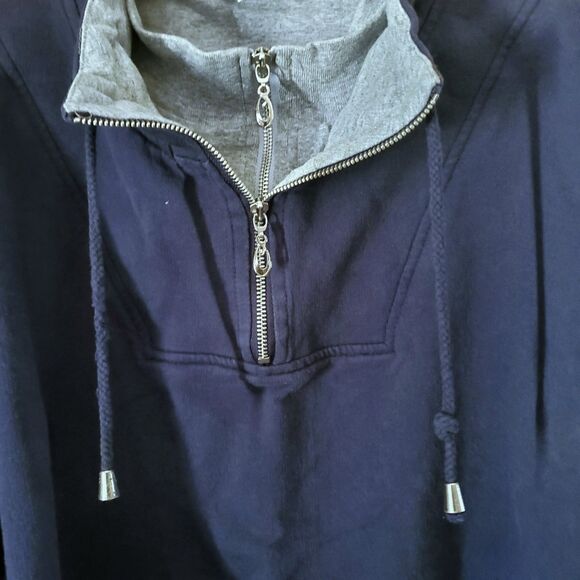 Vtg Womens 5X Pullover 2 Qtr Zippers Drawstring Sweatshirt The Avenue SPORT EXPO - Picture 5 of 10